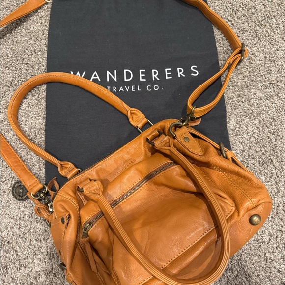 Wanderers Travel Co Handbags - Wanderers Travel Co. Tan Leather Crossbody Bag